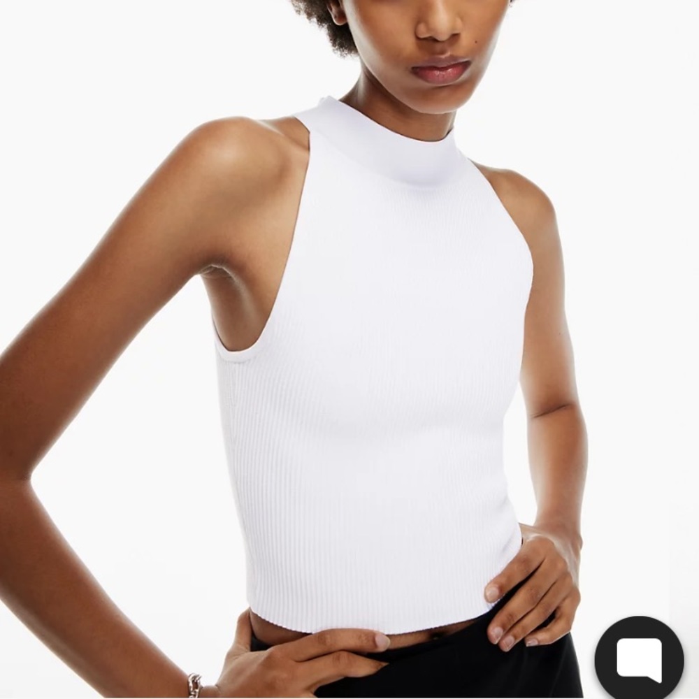 Sculpt Knit Mock Neck Halter Top